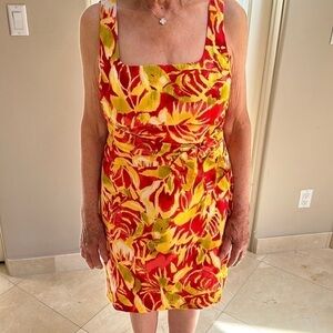 Ralph Lauren dress. Size 10. Red and yellow.​​​​​​​​​​​​​​​​​​​​​